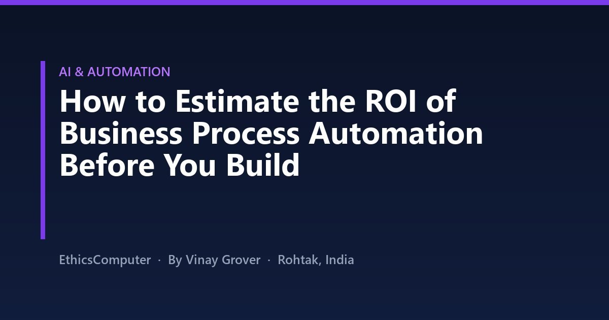 How to Estimate the ROI of Business Process Automation Before You Build